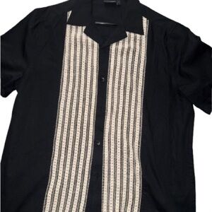 ⚠️ CLEARANCE!!! ASOS Black Shirt with Cream Pattern